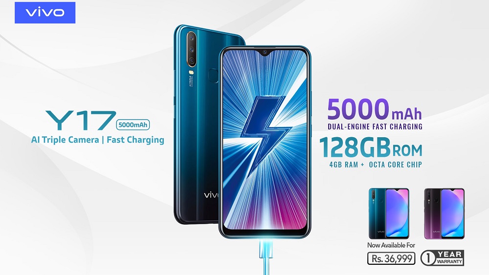Vivo Y17 Launched in Pakistan With a 5000 mAh Battery and Dual Engine Fast Charging
