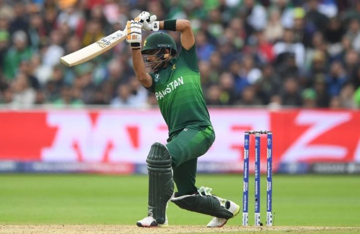 Babar Azam plays an elegant cover drive