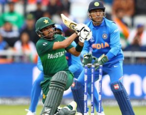 Babar Azam hits one over the top