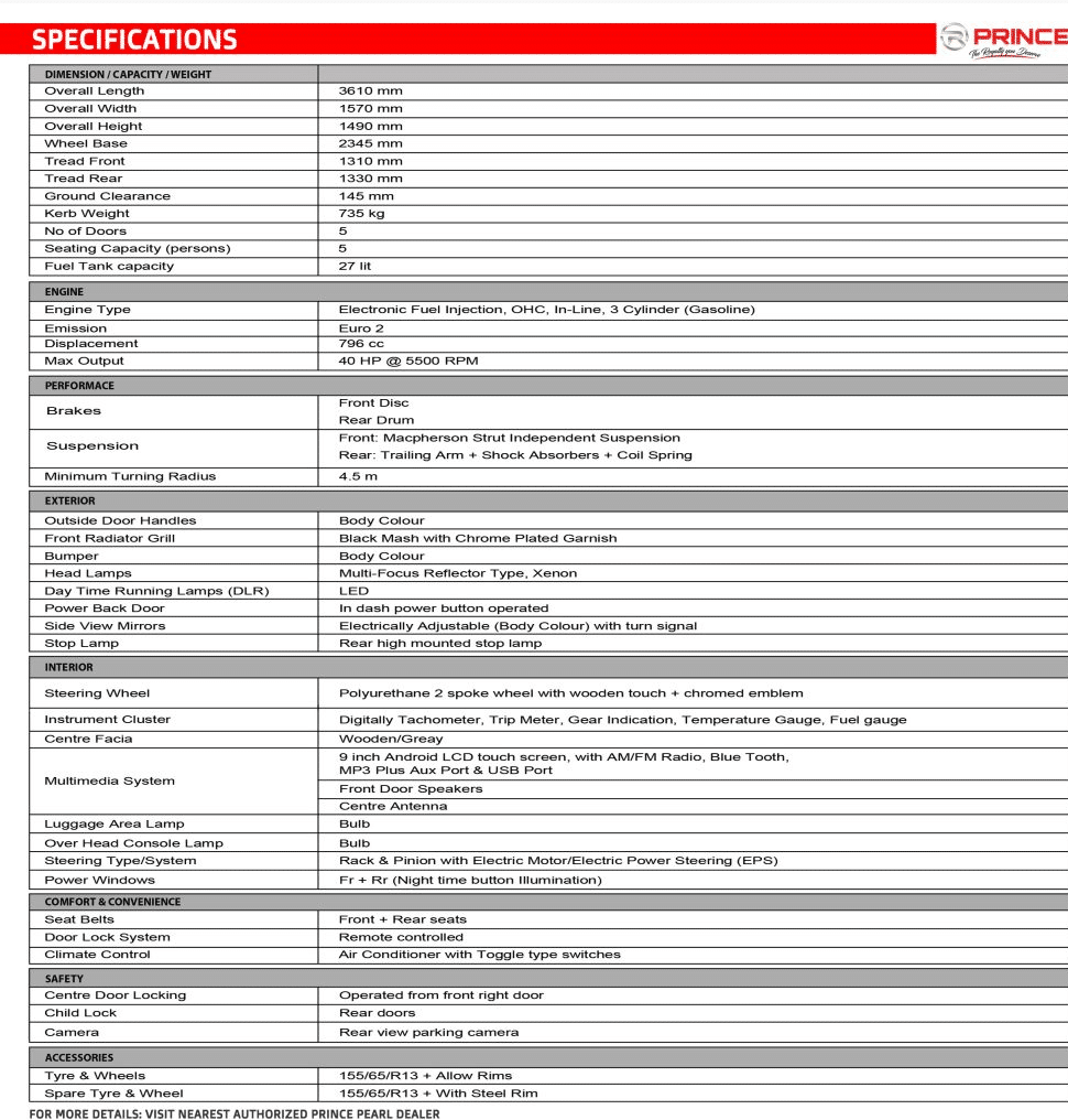 Regal Motors Launches Prince Pearl With Full Specifications and Price ...