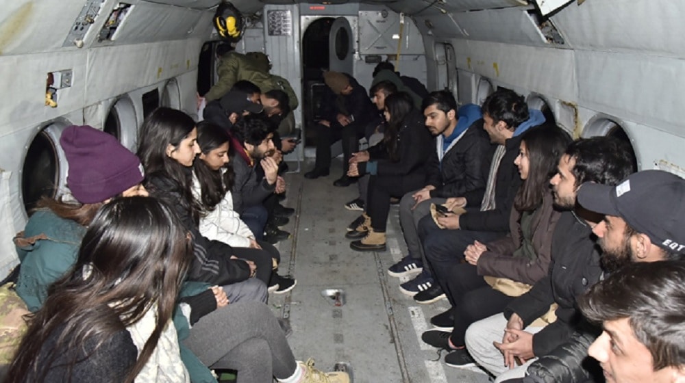 Pak Army Airlifts 22 LUMS Students Stranded in Gilgit Baltistan