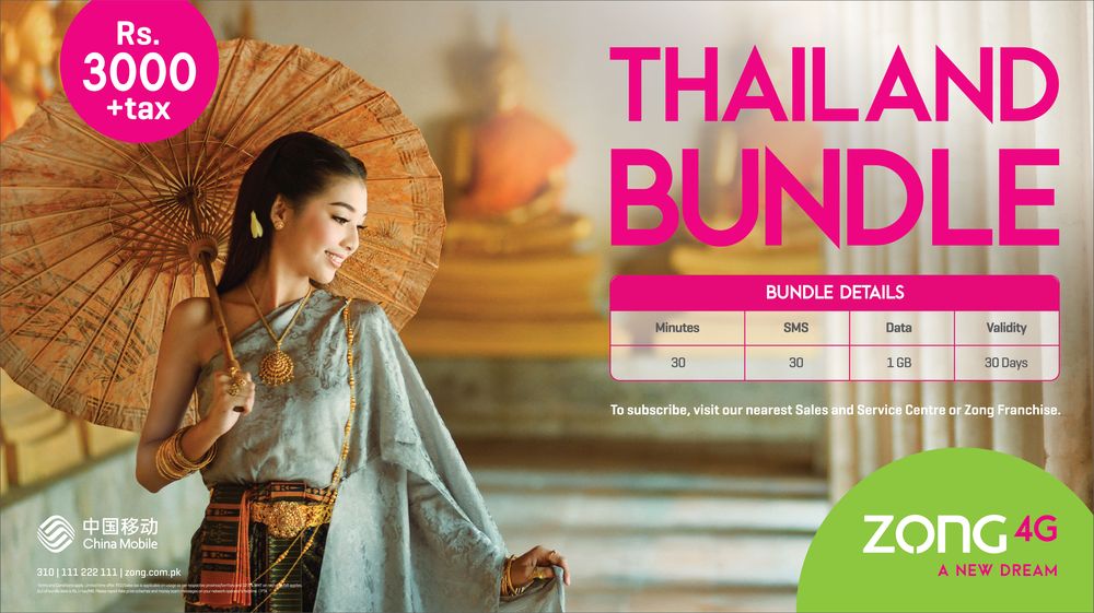 Zong Brings New Roaming Bundle for Thailand
