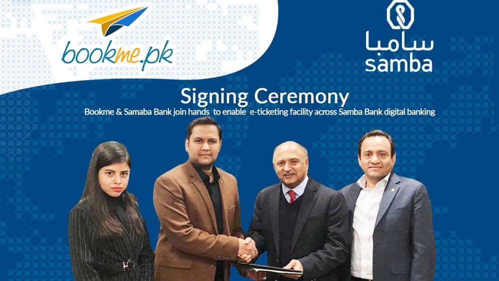 Bookme.pk Signs Agreement With Samba Bank to Provide Online Ticketing Services