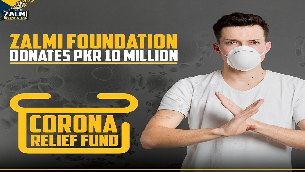 Zalmi Foundation Donates Rs. 10 Million to National Corona Relief Fund