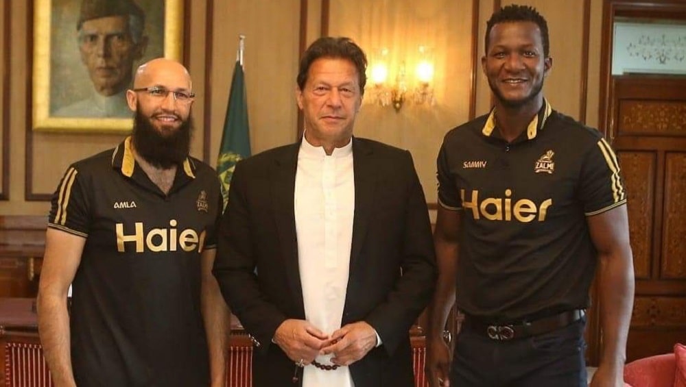 PM Imran Khan Meets Darren Sammy & Hashim Amla in Islamabad