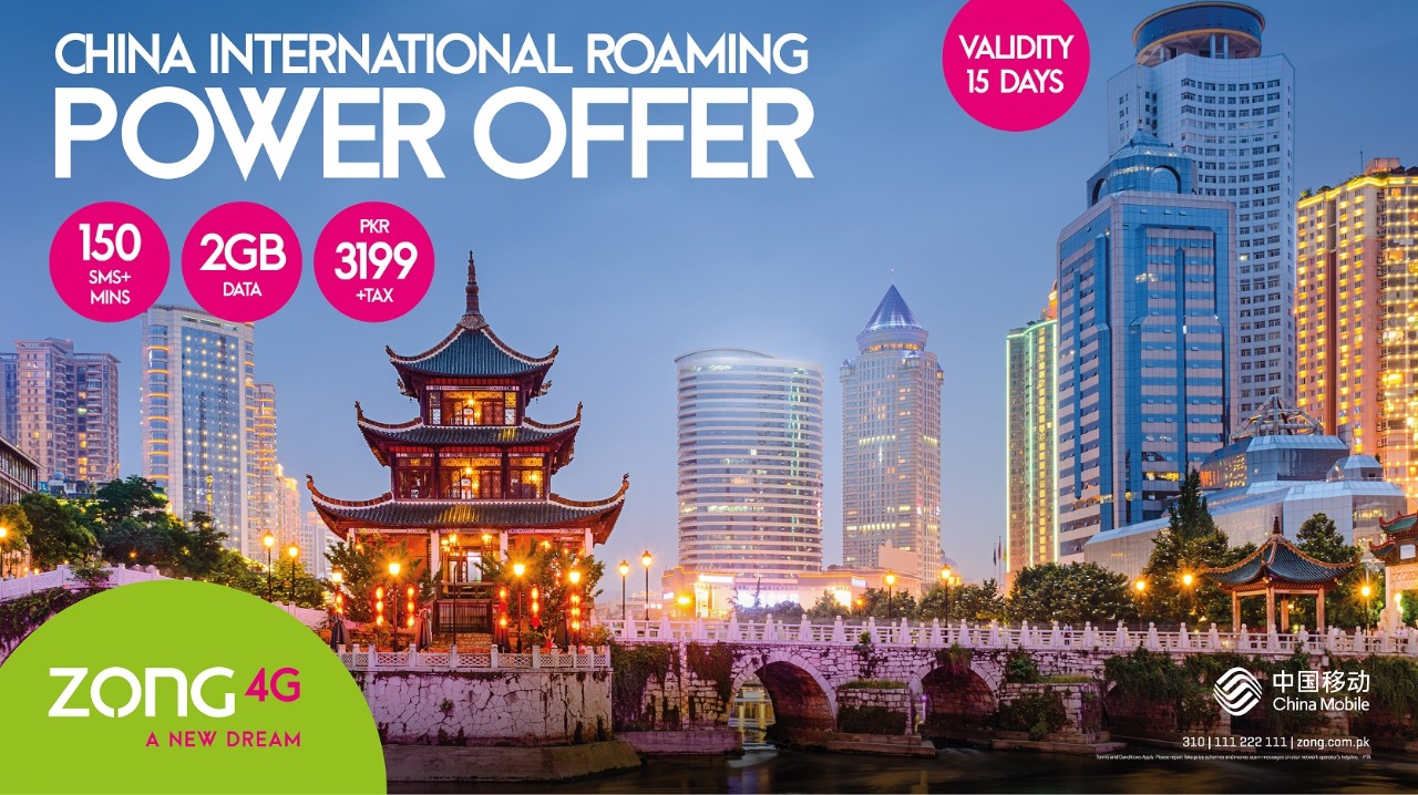 Zong Introduces China International Roaming Power Offer for Prepaid Customers