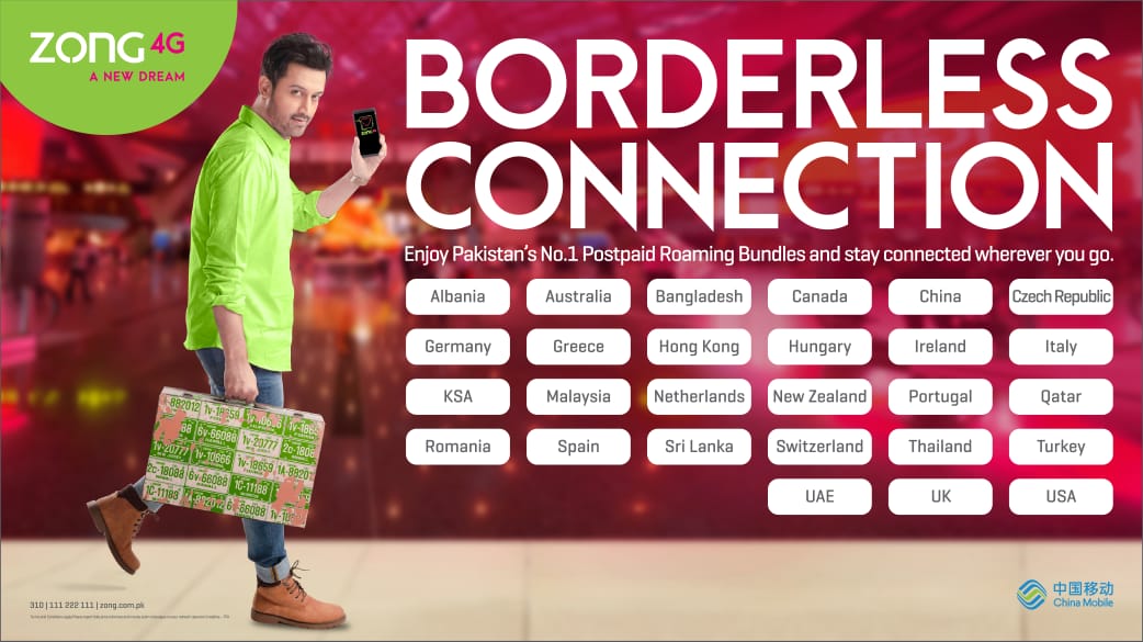 Zong Introduces International Roaming Bundles for 26 Countries across Three Continents
