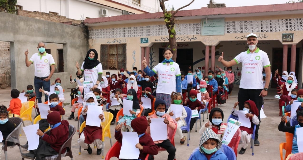 Zong 4G Reaches Out To Underprivileged Islamabad School On Intl’ Children’s Day