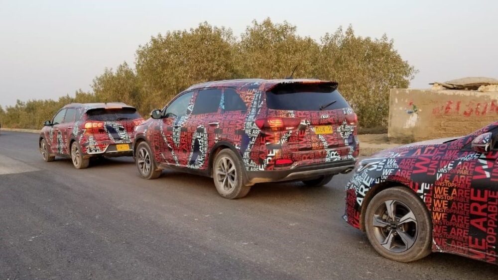 Four Camouflaged Kia Cars Spotted in Karachi