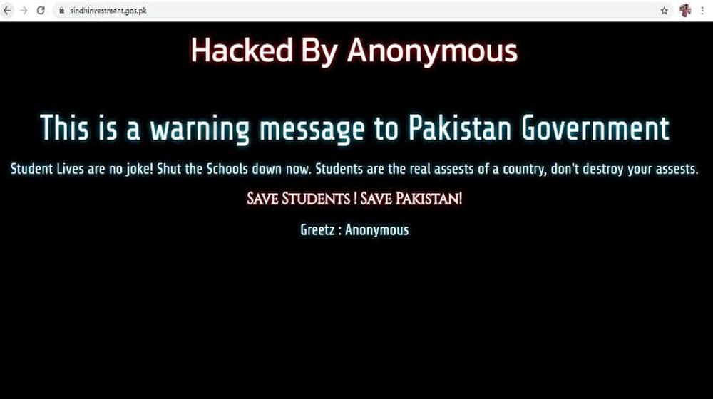 Sindh Investment Board’s Website Hacked After Education Minister’s Decision on Winter Vacations