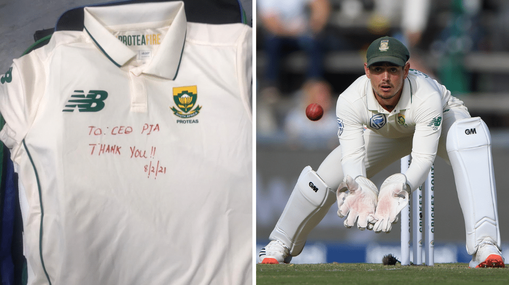 South African Captain Thanks PIA for Their Hospitality With Signed Jersey