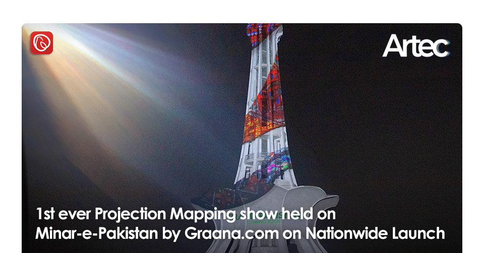 1st Ever Projection Mapping Show Held on Minar-e-Pakistan by Graana.com on Nationwide Launch