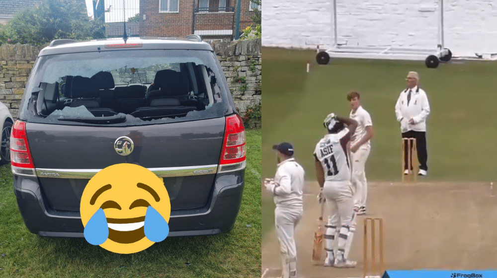 Pakistani Cricketer Smashes His Own Car’s Windscreen With a Six [Video]