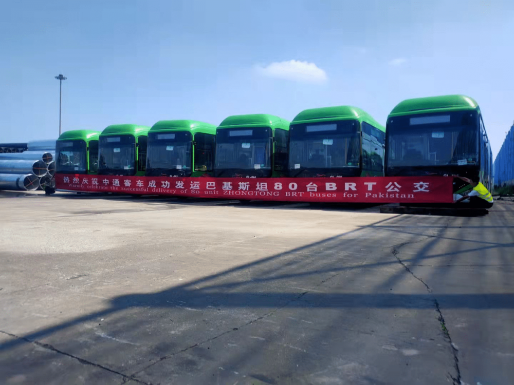 Half of Green Line BRT’s New Buses Reach Karachi Port