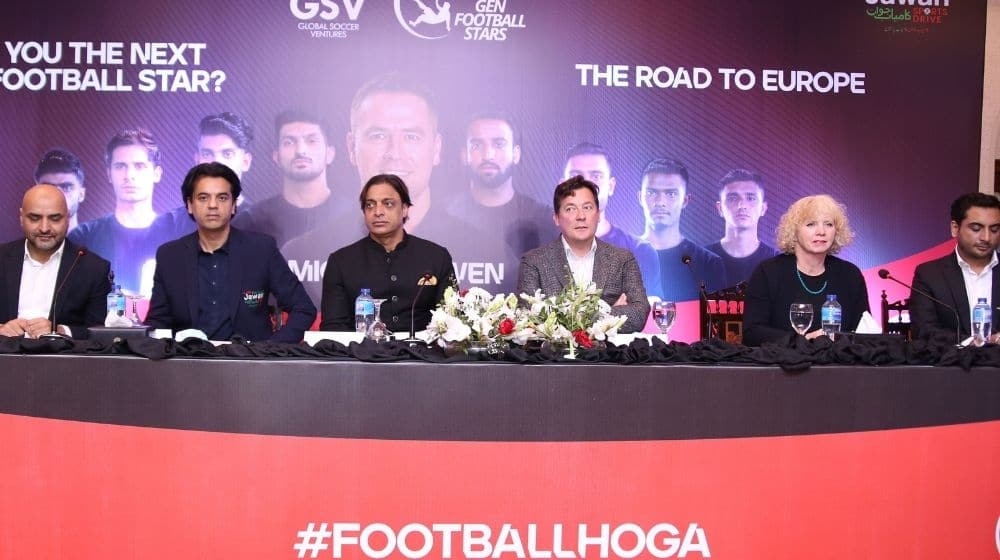 Shoaib Akhtar Kicks off GSV & PM Imran Khan Kamyab Jawan Football Talent Hunt