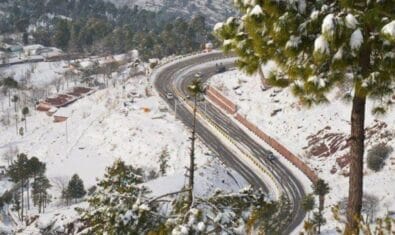 Murree Express Way in Snow