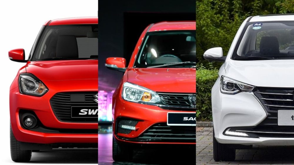 Suzuki Swift Vs. Proton Saga Vs. Changan Alsvin [Comparison]