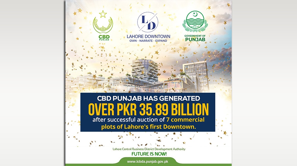 Govt of Punjab Raises Rs. 36 Billion via Auction of Plots in Lahore’s First Downtown
