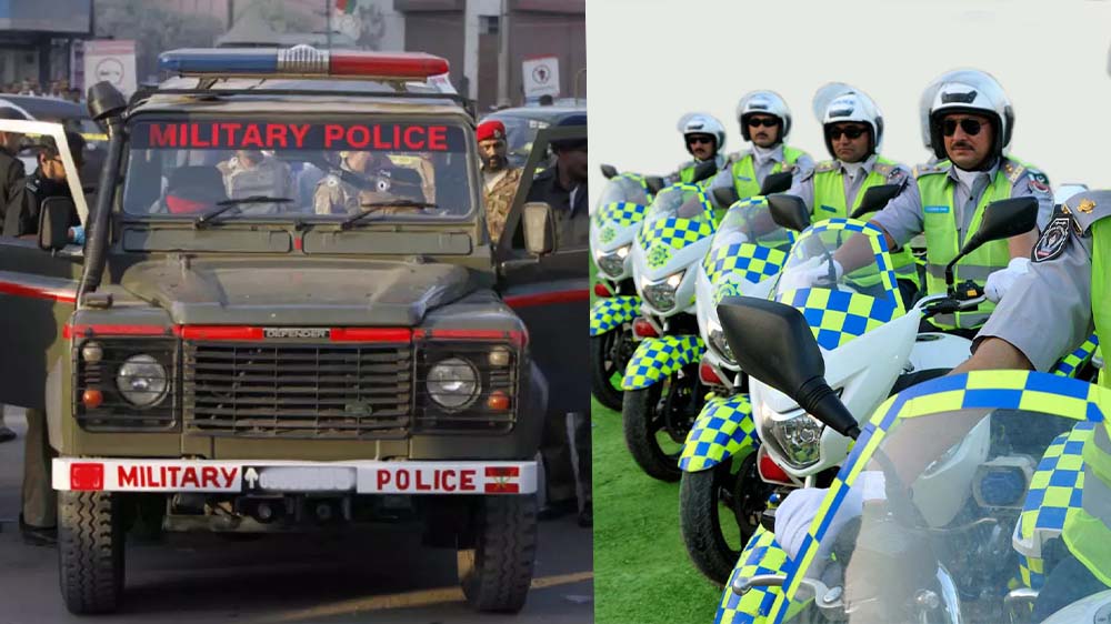 Peshawar Traffic and Military Police Penalize Traffic Violators