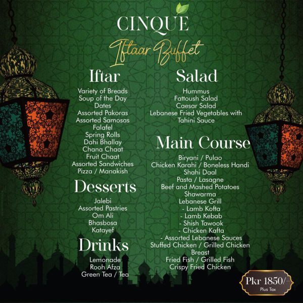 sehri and iftar deals in islamabad