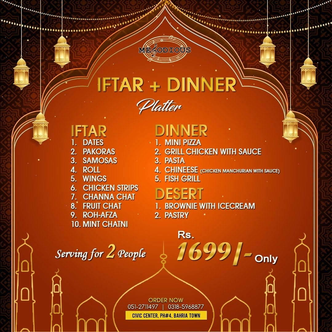 sehri and iftar deals in islamabad