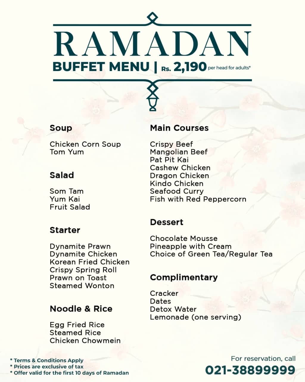 best sehri and iftar deals in Karachi