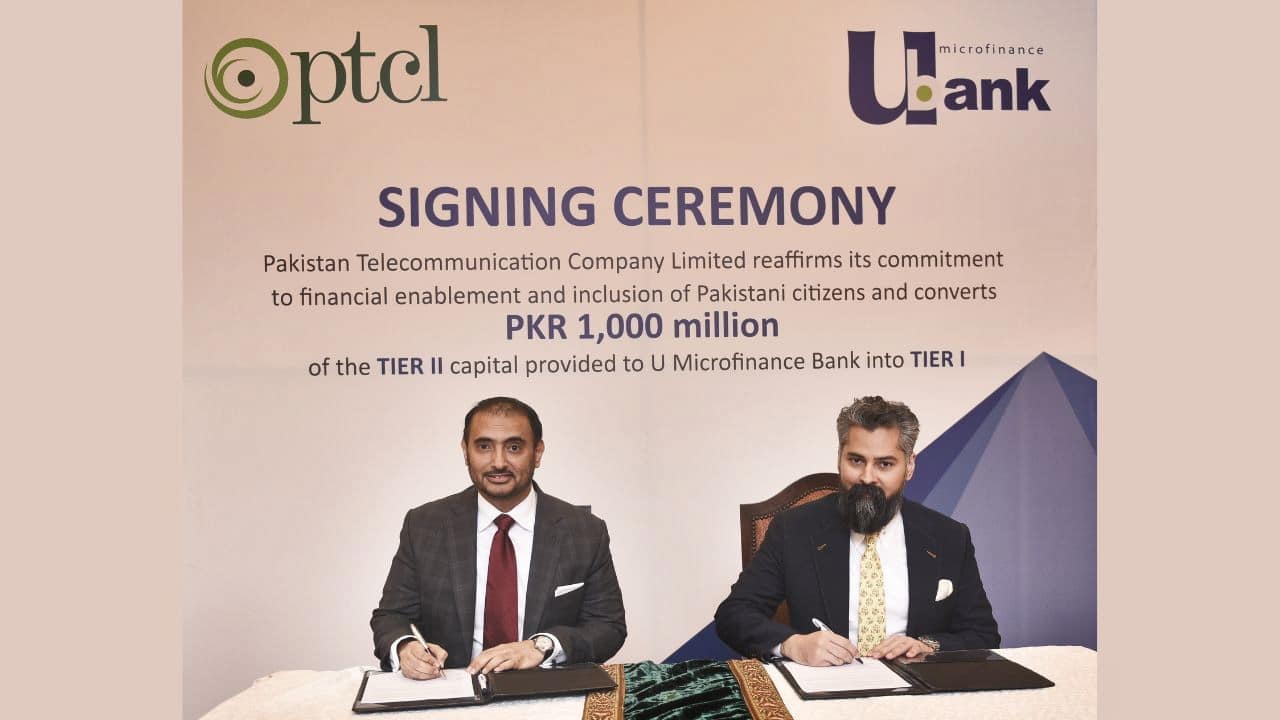 PTCL & U Microfinance Bank Announce Successful Conversion of U Bank’s Rs. 1,000M Debt into Equity