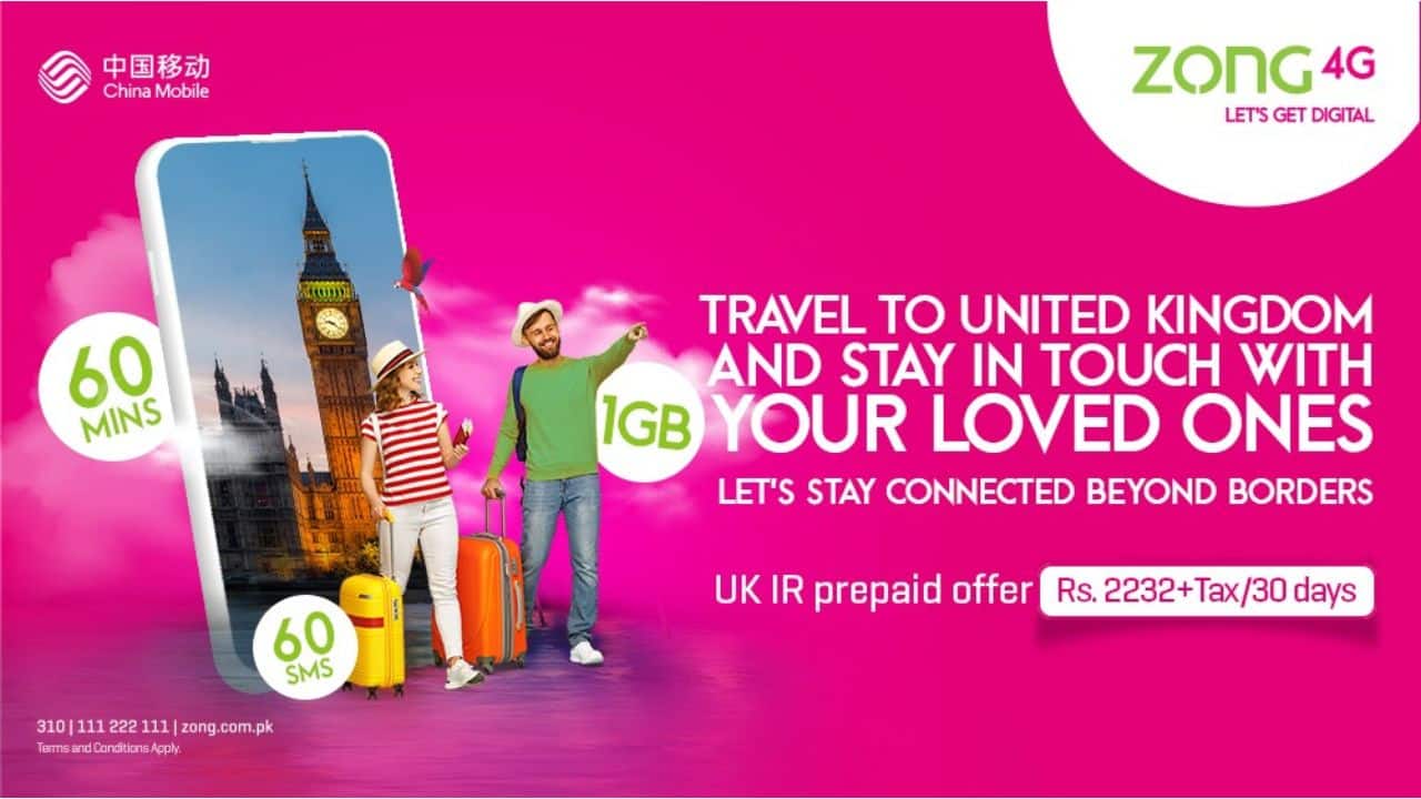 Zong 4G Launches the Most Economical Roaming Bundle for UK