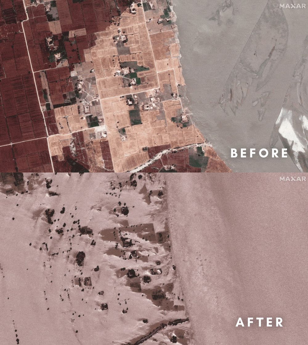 Before And After Satellite Images Reveal Horrific Extent Of Floods In Pakistan 2334