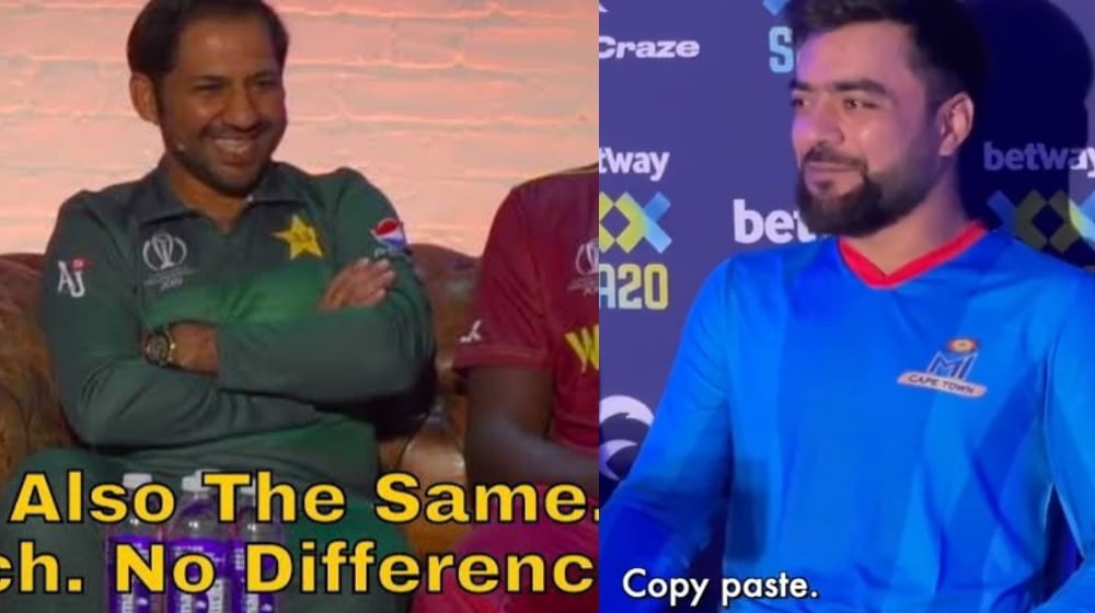 Rashid Khan Recreates Sarfaraz Ahmed's Viral Copy Paste Meme in SA20 League