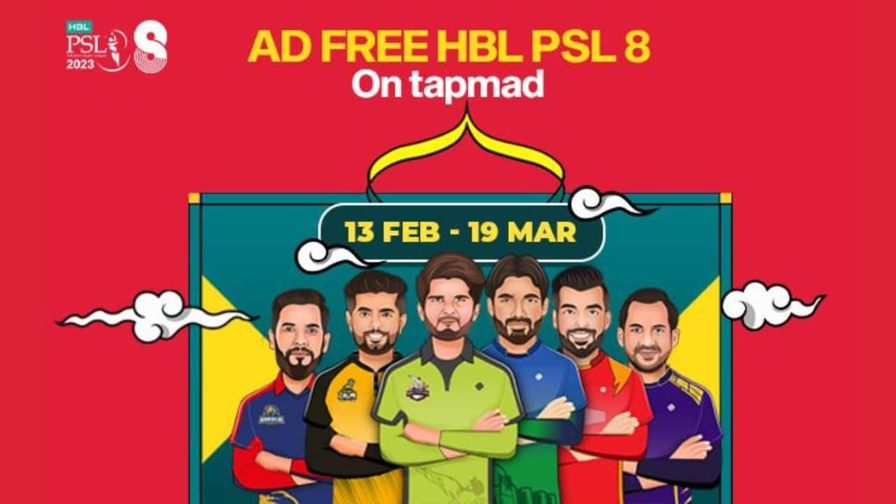 Enjoy Ad-Free HBL PSL 8 on Tapmad