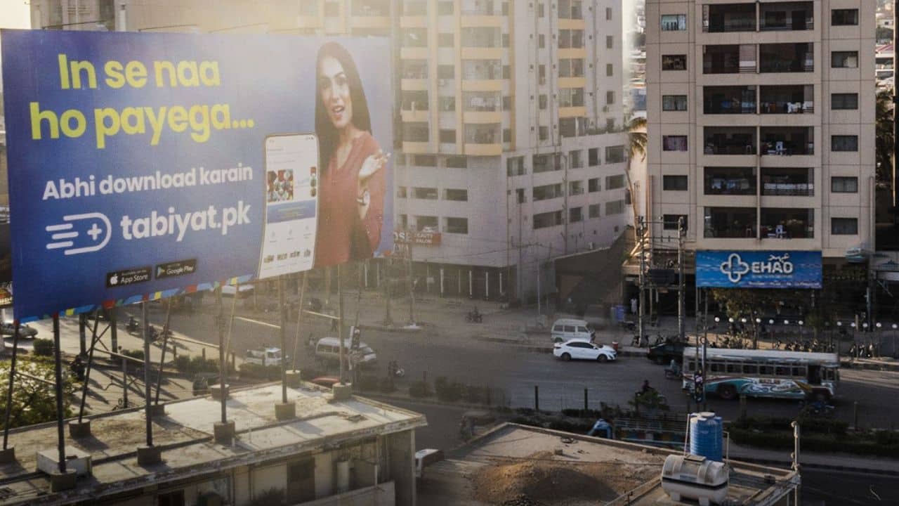 tabiyat.pk’s Clever Billboard Takes a Dig at Competitor, Steals the Show