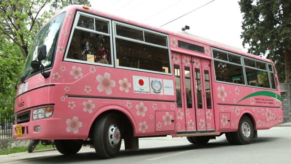 KP Re-Purposes Old Pink Buses for College Girls