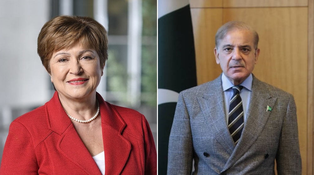 PM Shehbaz Discusses New Loan Program With IMF MD in Riyadh