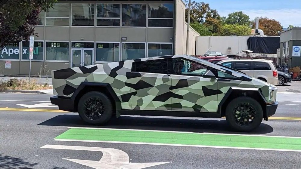 Viral Pictures of Tesla Cybertruck in Factory Camouflage Hint at Imminent Arrival