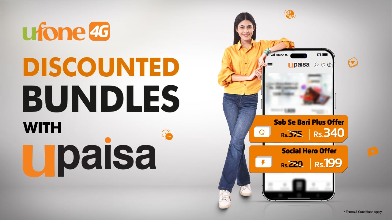 UPaisa Offers Rewarding Discounts on Ufone 4G Bundles Exclusively for Its Users