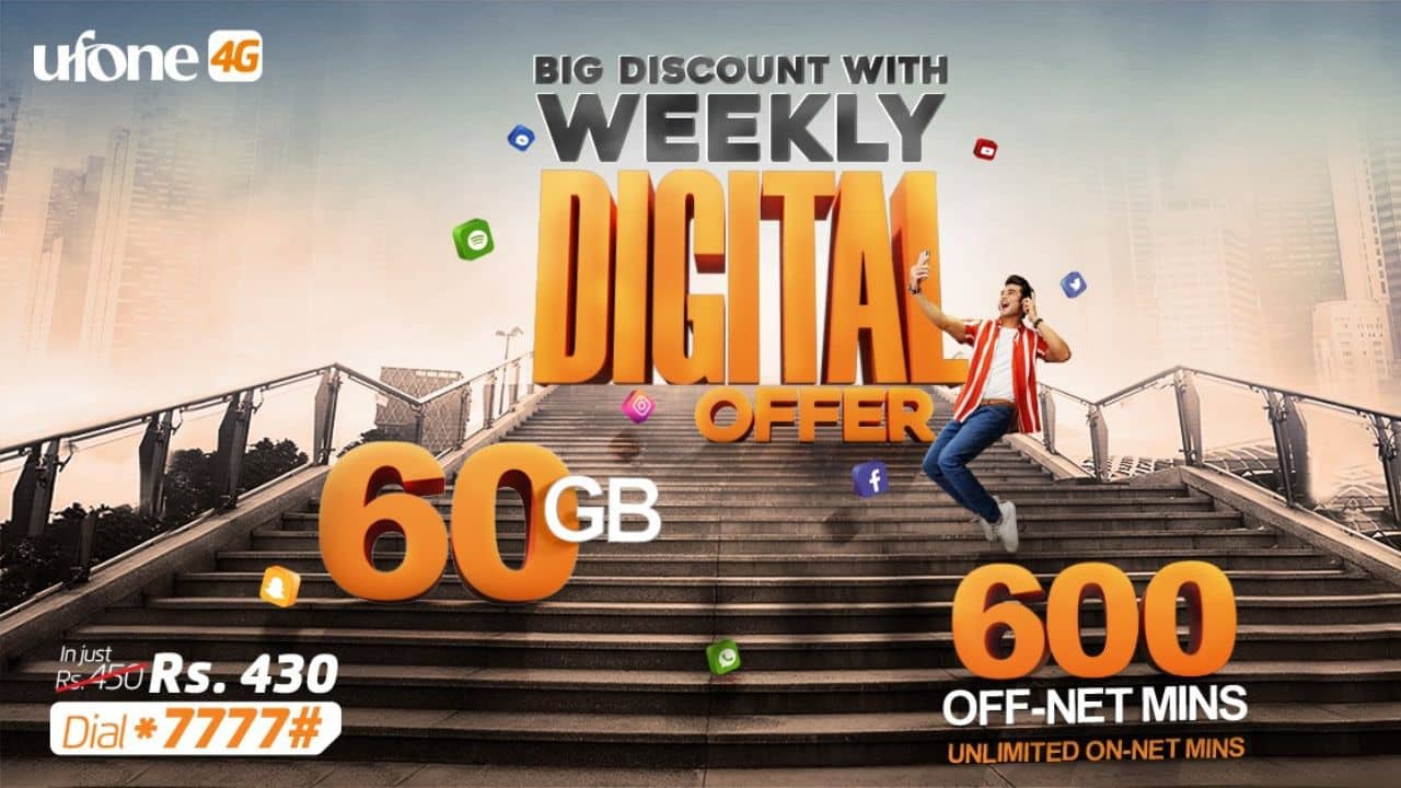 Ufone 4G is Set to Rule Weekly Internet Domain through its Well-Resourced ‘Weekly Digital Offer’
