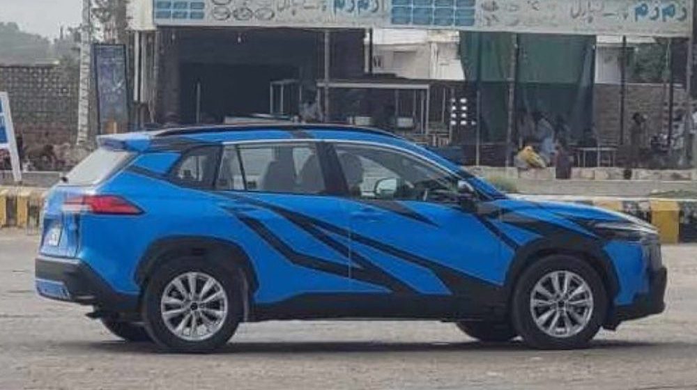Locally-Assembled Toyota Corolla Cross Hybrid Spotted in Karachi