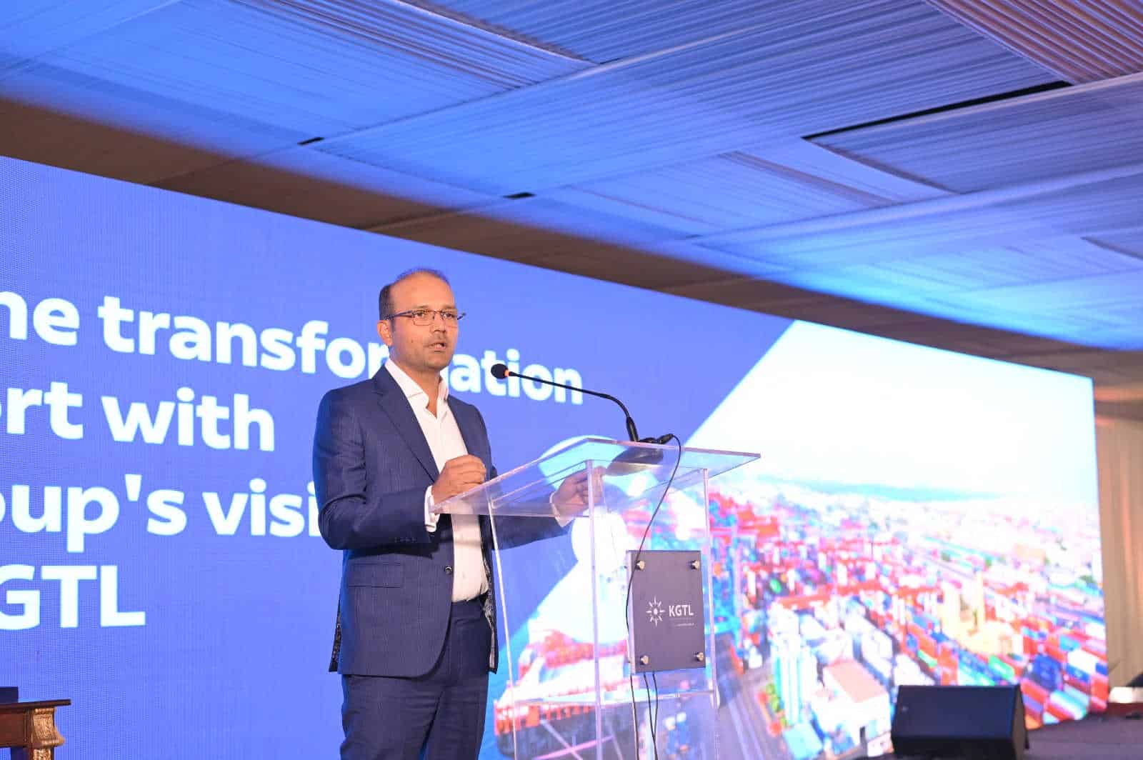 CEO Karachi Gateway Terminal (KGTL), Mr. Khurram Aziz Khan, welcomes global and national maritime trade leaders in Karachi.