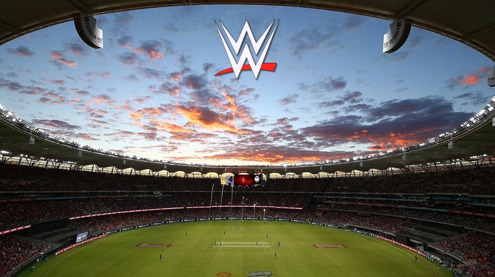 Australia’s Optus Cricket Stadium Turns Into a Wrestling Arena