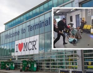uk police manchester airport viral