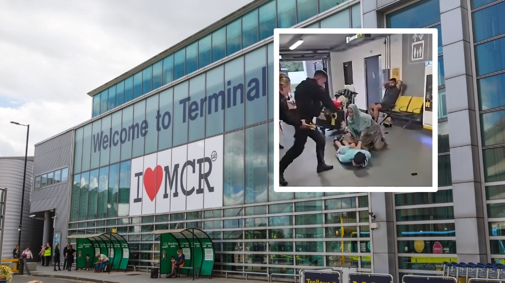 uk police manchester airport viral