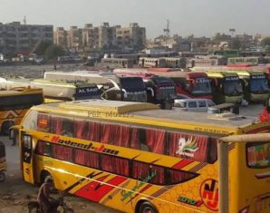 Illegal bus stands Karachi
