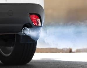 Vehicle causing smoke