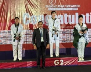 Maleeha Ali at the Asian Open Taekwondo Championship