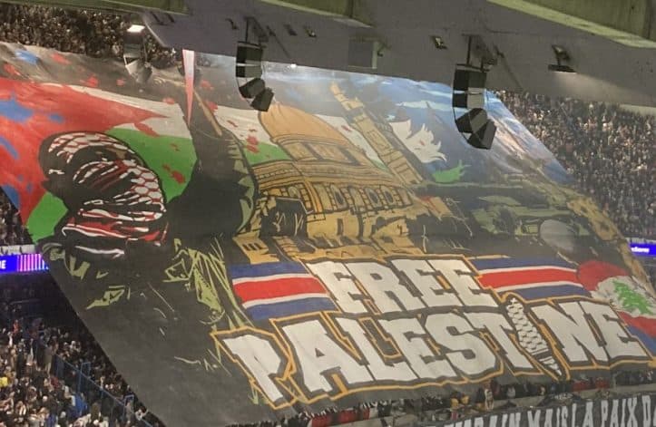 PSGs Free Palestine Banner