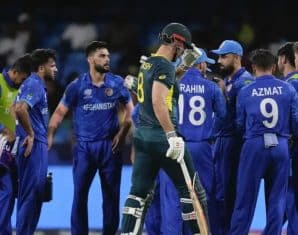 Afghanistan and Australia during a t20 match