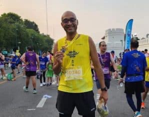 Ali Haider's Grit Shines in Bangkok Marathon Despite Knee Injury