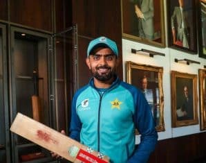 Babar Azam at the Long Room