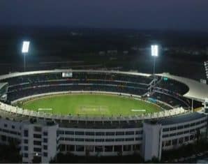 new floodlights installed at Gaddafi Stadium